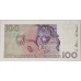 SWEDEN 1986 . ONE HUNDRED 100 KRONOR BANKNOTE . ERROR . INK TRANSFER